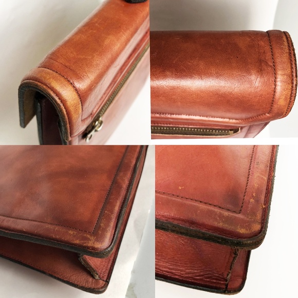 Michael Scott Briefcase English Bridle Leather Business Bag Portfolio Vintage - Picture 6 of 8